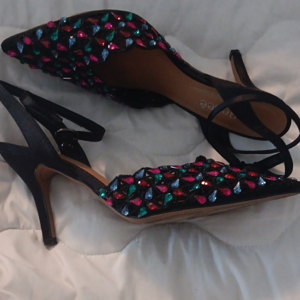 Colorful Embellished Women's Heels